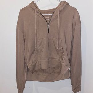 Tan 1/4 Zip Sweatshirt